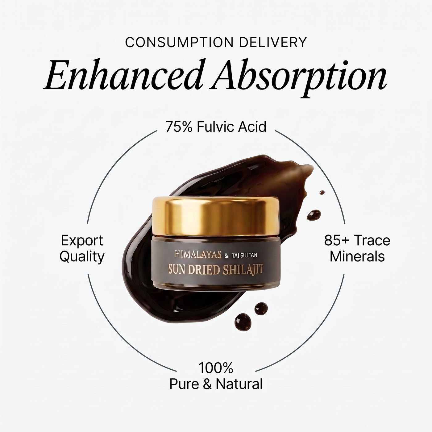 Taj Sultan Himalayan Shilajit — Sun-Dried Resin (20g)