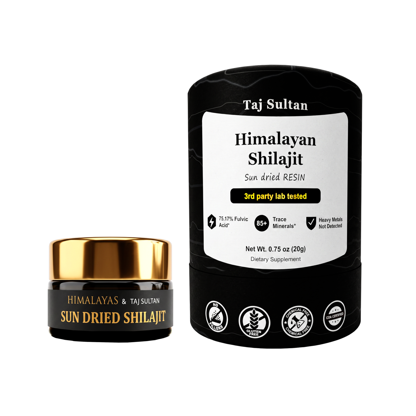 Taj Sultan Himalayan Shilajit — Sun-Dried Resin (20g)